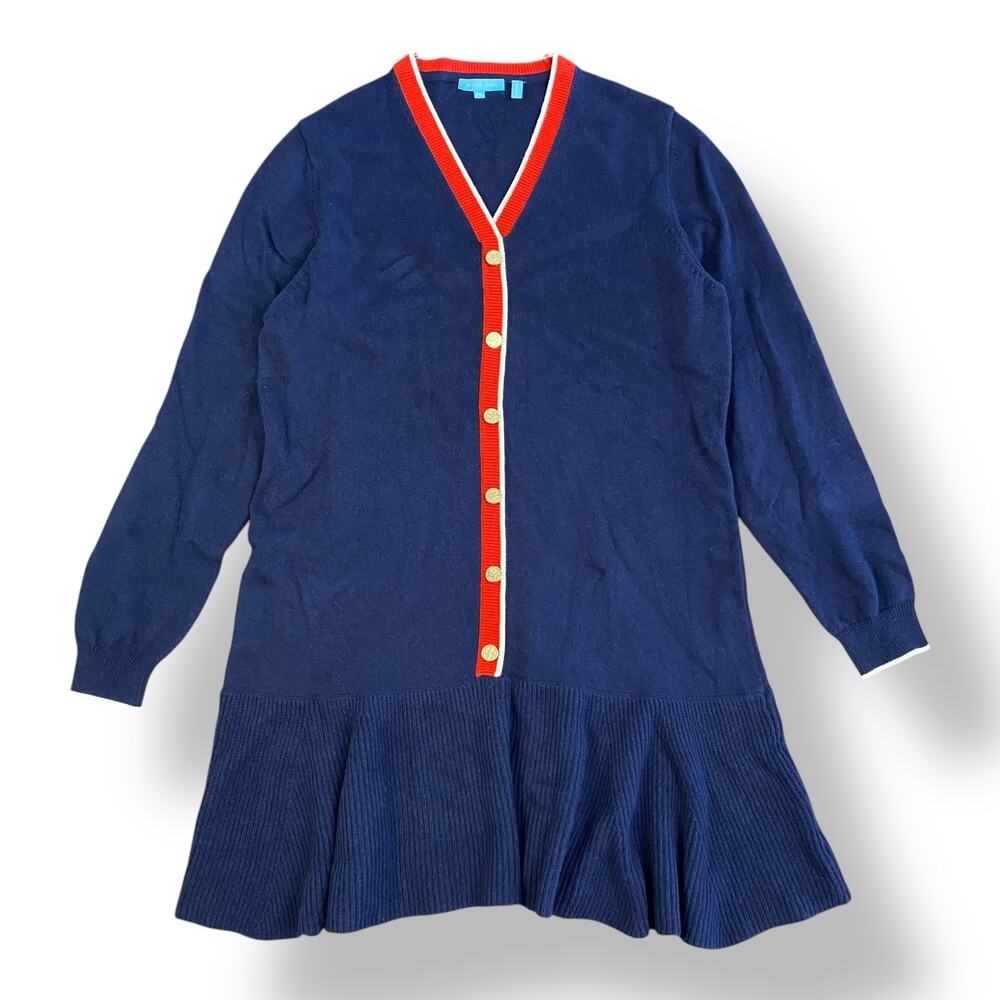 Tuckernuck Draper James Nassau Navy Sweater Mini Dress Size XXL Knit Preppy